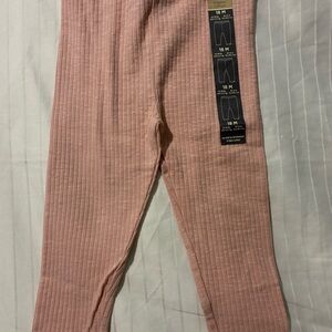Cozy Kids Ribbed Leggings in Soft Pink